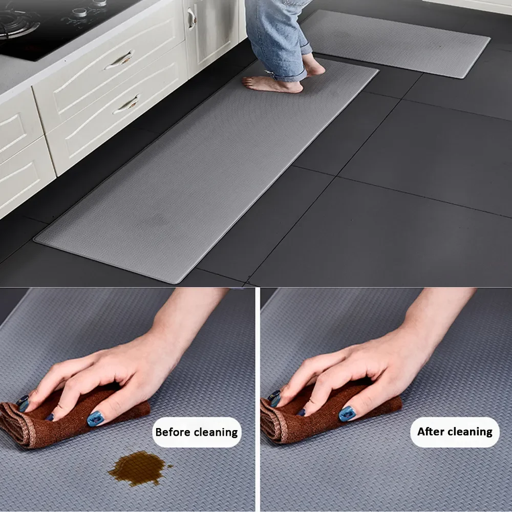 New Anti-Fatigue Standing Mat, Kitchen Mat with PVC Waterproofing, Non-Slip Kitchen Rug