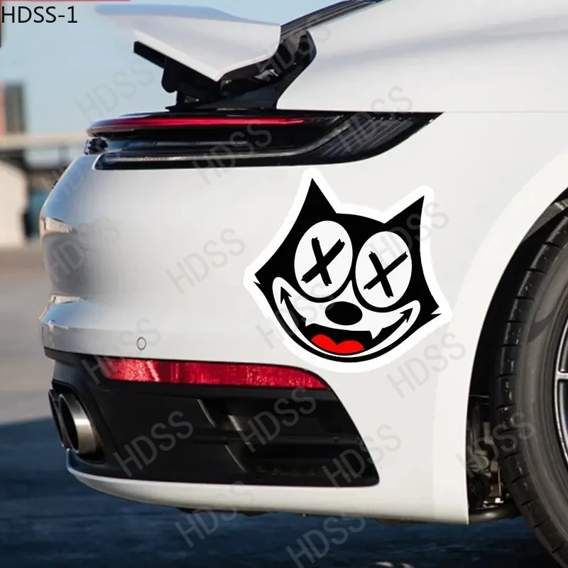 

HDSS-Personalized Evil Cat Decoration animal Stickers, Motorcycle Car Accessories, Helmets, Laptops, Decorative Stickers, PVC