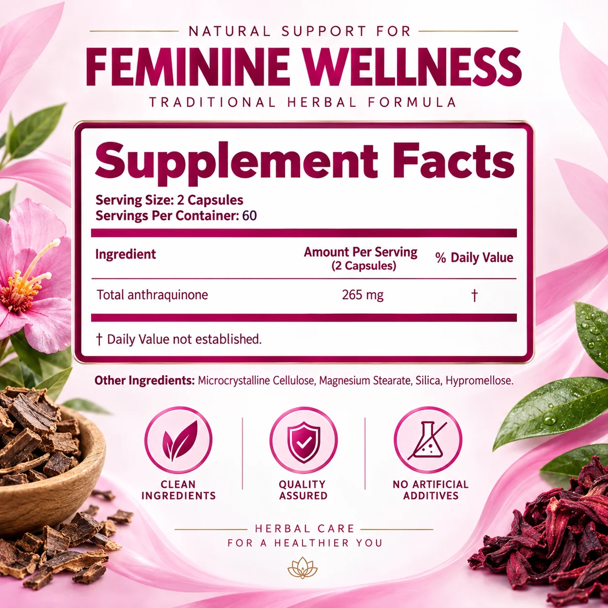 Atractylodes semen Coicis Capsules - Appetite Regulator, Balance of Body Systems, Support Women Reproductive Wellness, Cellulite