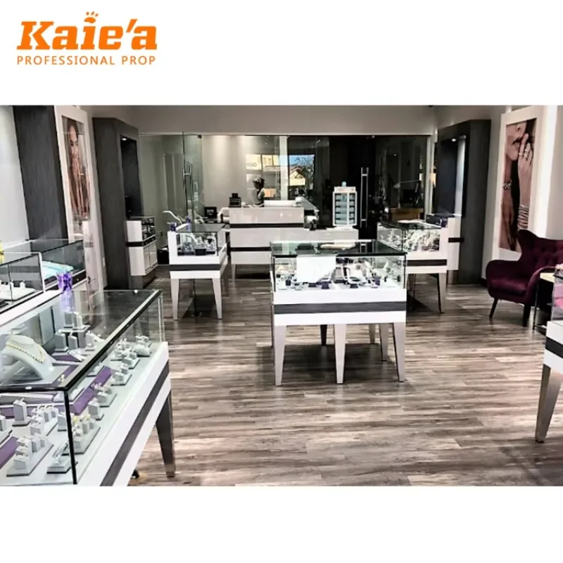 Watch Shop Counter Glass Showcase for Watch Modern Jewelry Shop Design Showcase Jewelry Display Rack