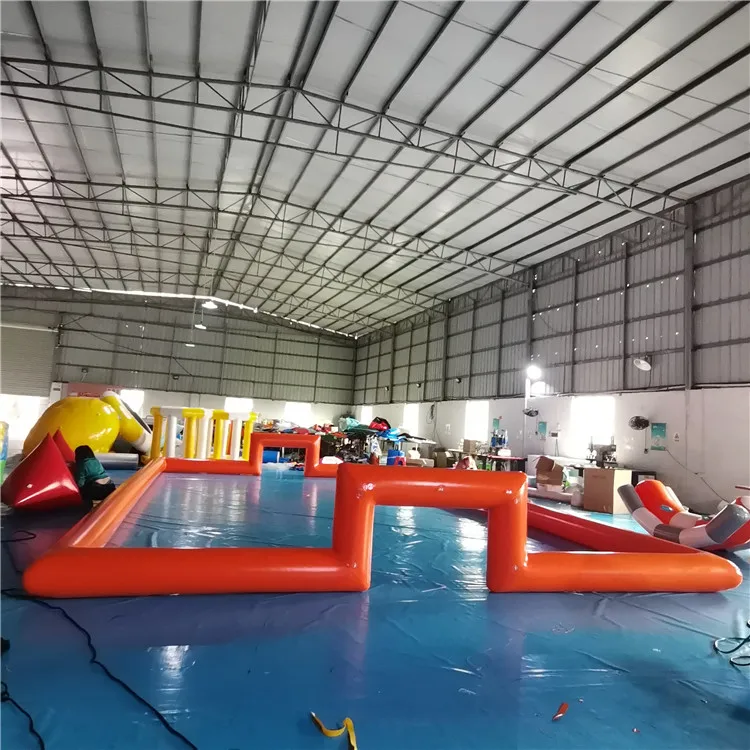 Factory Customized Outdoor Sports Games PVC Inflatable Football Playground Soccer Field Soapy Playground for Adults and Kidsprom