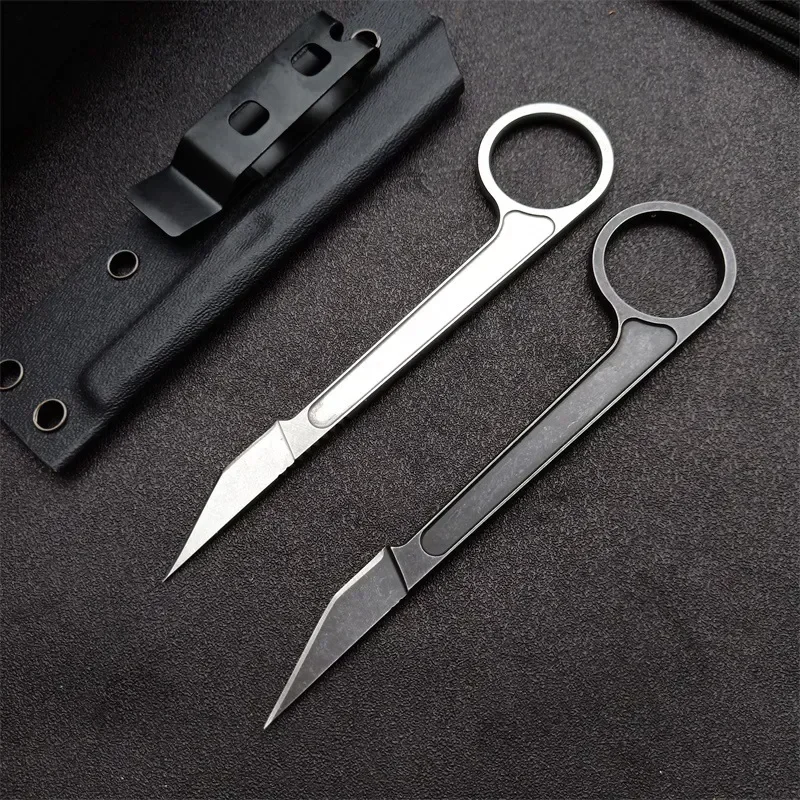 

Outdoor Mini Neck Knife Fixed Blade EDC Hunting Knife With K Sheath Keychain Tactical Survival Pokcet Knives Camping Rescue Tool