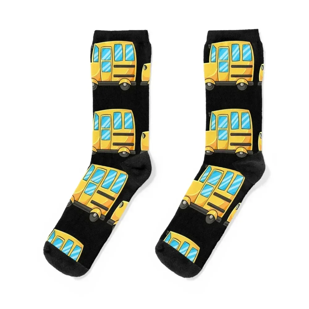 

Kawaii yellow school bus Socks hockey cool Girl'S Socks Men's