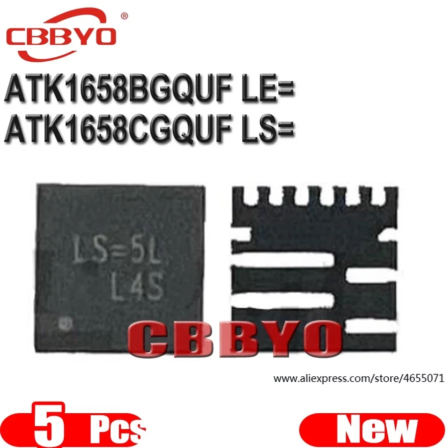 (5piece)100% New ATK1658BGQUF LE= ATK1658CGQUF LS= ATK1658B ATK1658C ATK1658 QFN-12 Chipset