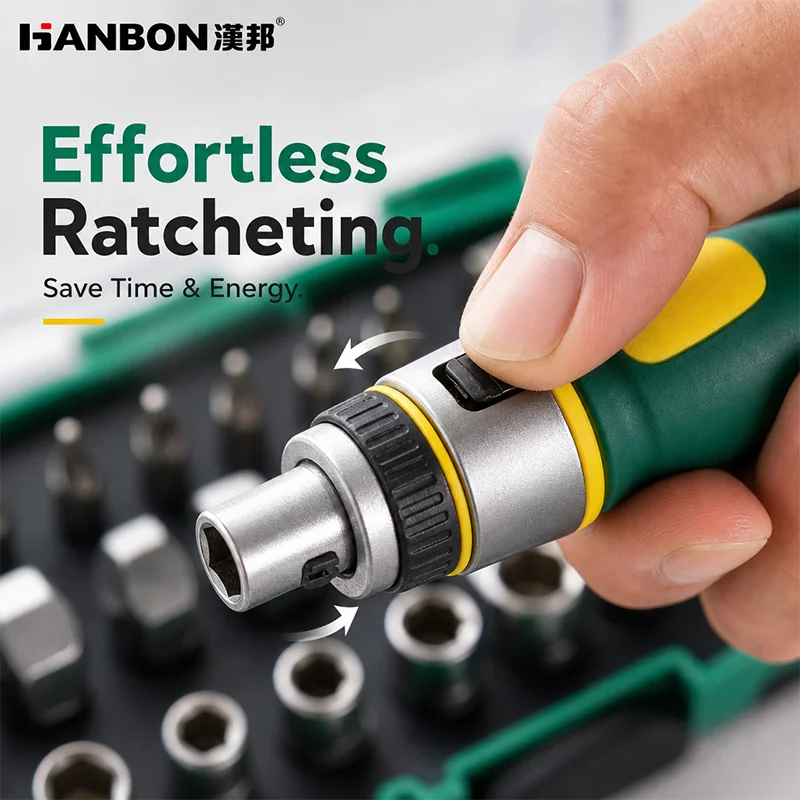 30Pcs Ratchet Screwdriver Bit Set, CR-V PH PZ Star Hex Slotted Bits with 1/4 Inch Sockets Adapter, Hand Repair Tool Kit