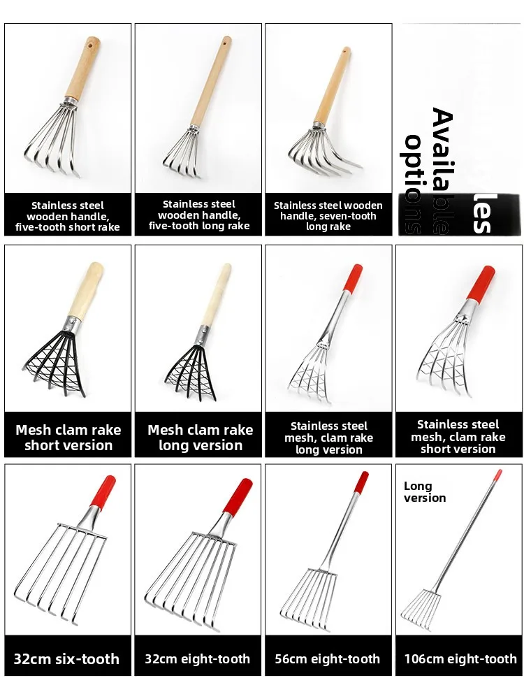 مجموعة مجرفة Gahai الاحترافية للبالغين، مجموعة أدوات حفر صدفة الشاطئ، جيب شبكي لصيد السلطعون للبستنة والأنشطة الخارجية #2