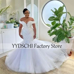 Customized Elegant Simple Sexy Muslim Stain Sleeveless South African Custom Wedding Dress 2024 Bridal Dresses Vestidos De Novia