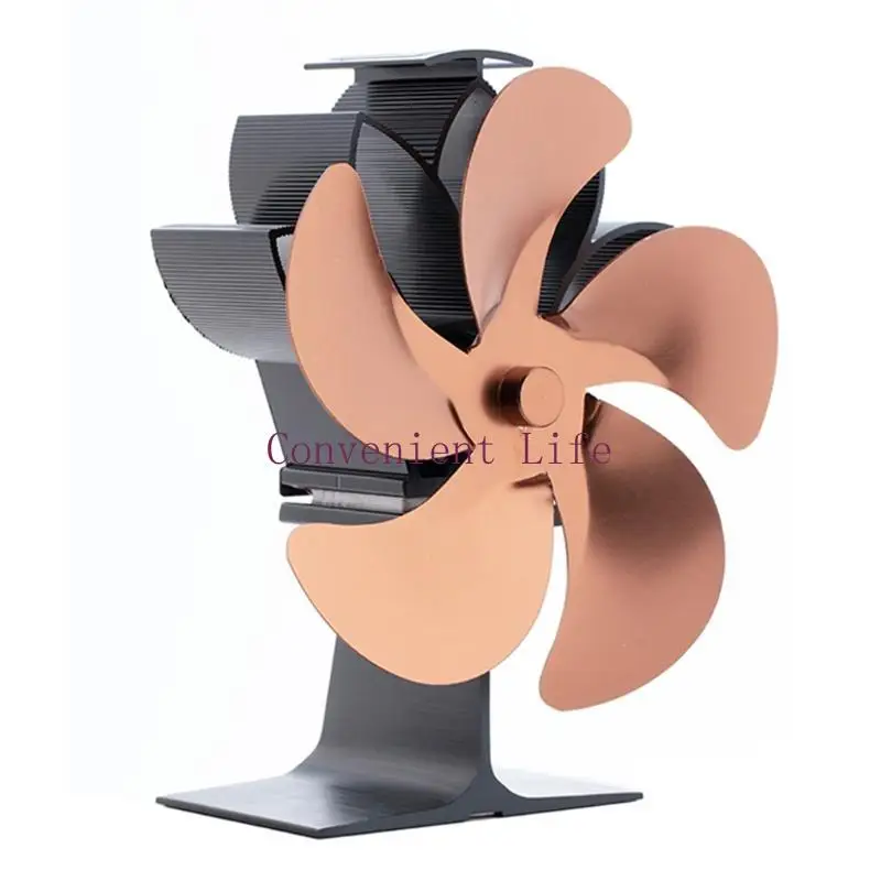 

L1EE 5 Fireplace Stove Fan Heat Powered Fan Quiet Efficient for Wood Log Burning Stove Fireplace Increase deal Gift