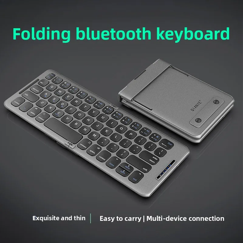 Two folding wireless Bluetooth keyboard portable mini laptop mobile phone office universal small keyboard mini