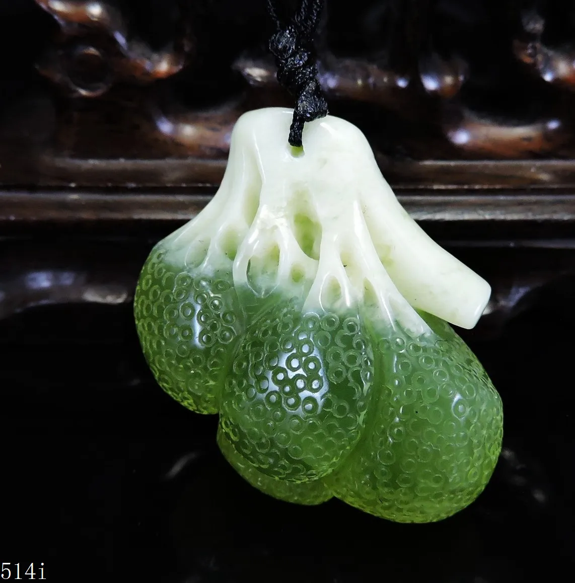 

Jade Jewelry Natural Jade Pendant Necklace Hand-Carved broccoli Jadeite Necklace Pendant Gift No Treatment 514i