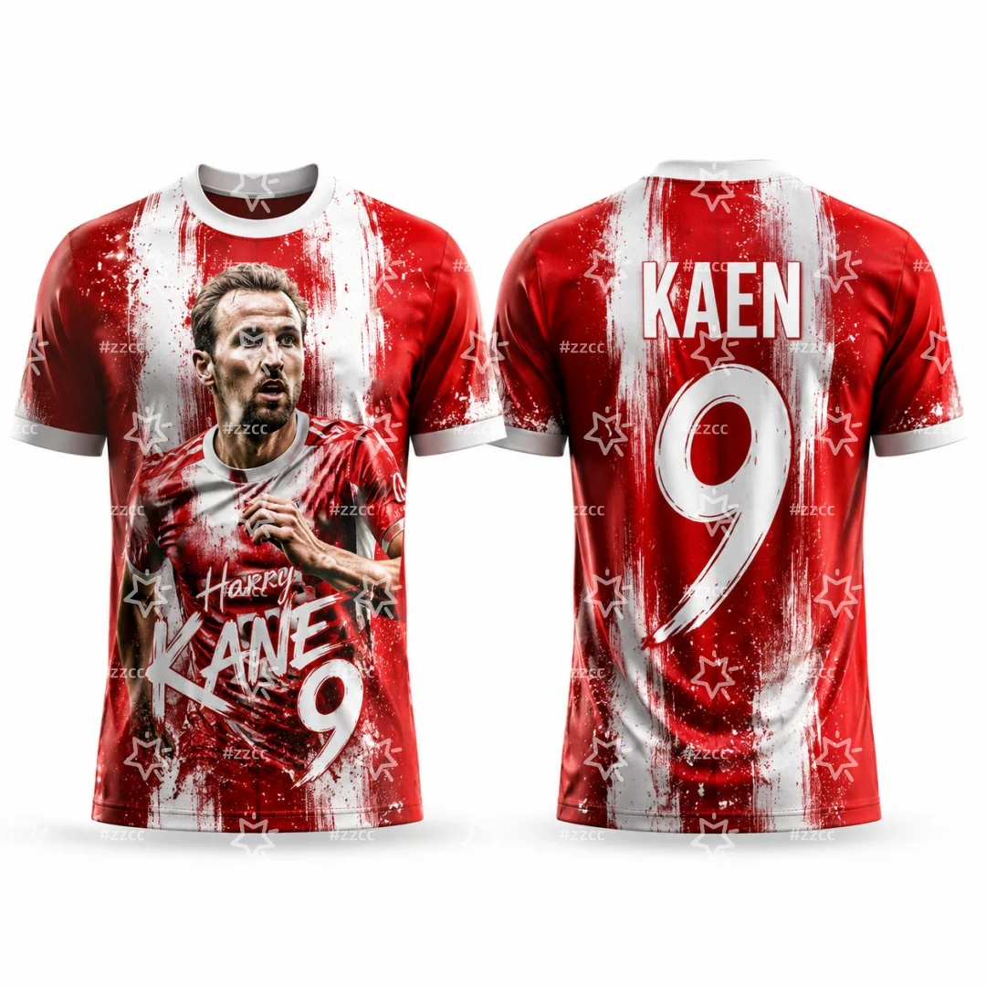 2026 Harry Kane Fan Commemorative Football Jersey Summer Sports Quick-Dry Men's T-Shirt Children's Clothing Tee Y2k Woman ﻿