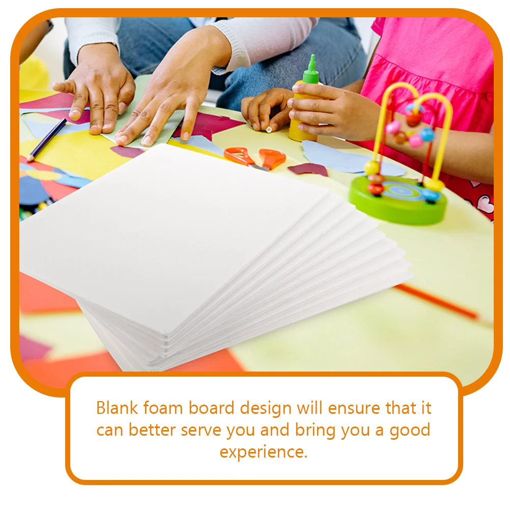 

10pcs Large Sheets Blank Core For Crafts Diy Projects Thick Poster Board Art Display Kindergarten Decor Foam Boards For Projects