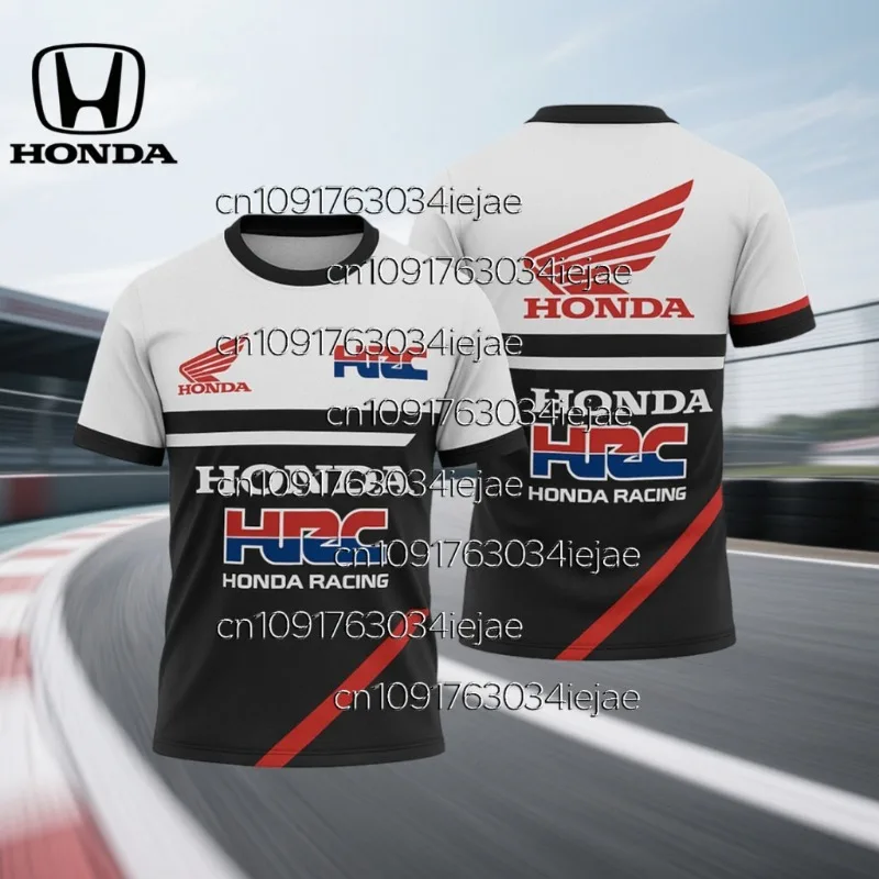 

Летний трикотаж с короткими рукавами Honda HRC Racing Team, дышащая влагоотводящая футболка, удобный мотоциклетный и велосипедный топ для мужчин