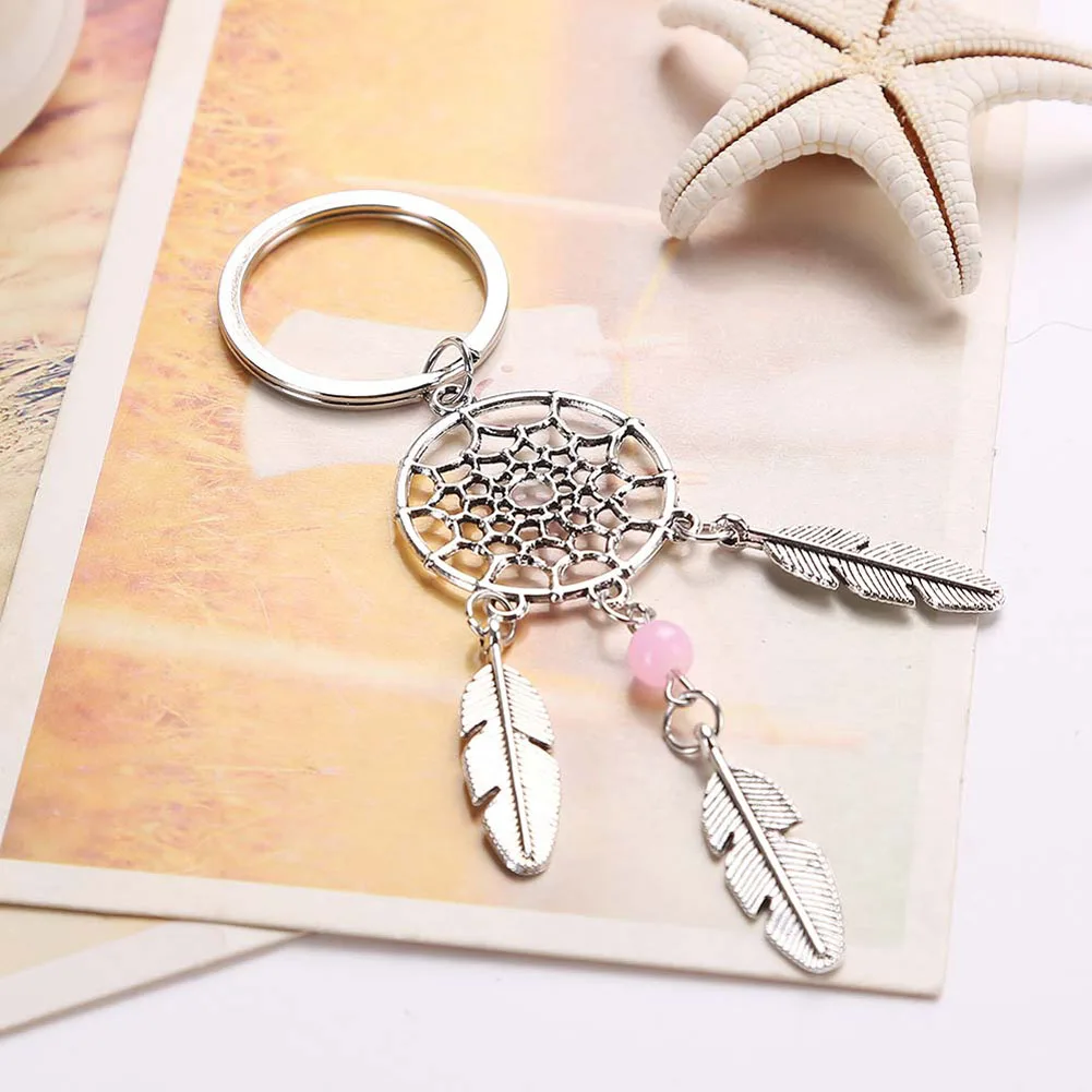 Dreamcatcher Metal Feather Dream Catcher Key Chain Keyring Women Vintage Charm Fashion Bohemian Indian Style Keychain New