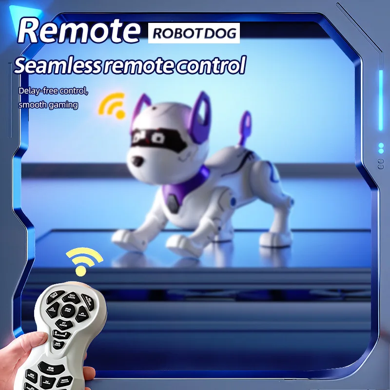 Chien Robot intelligent multifonctionnel pour enfants, animal de compagnie RC Programmable interactif tactile avec cascades électriques, meilleur jouet cadeau