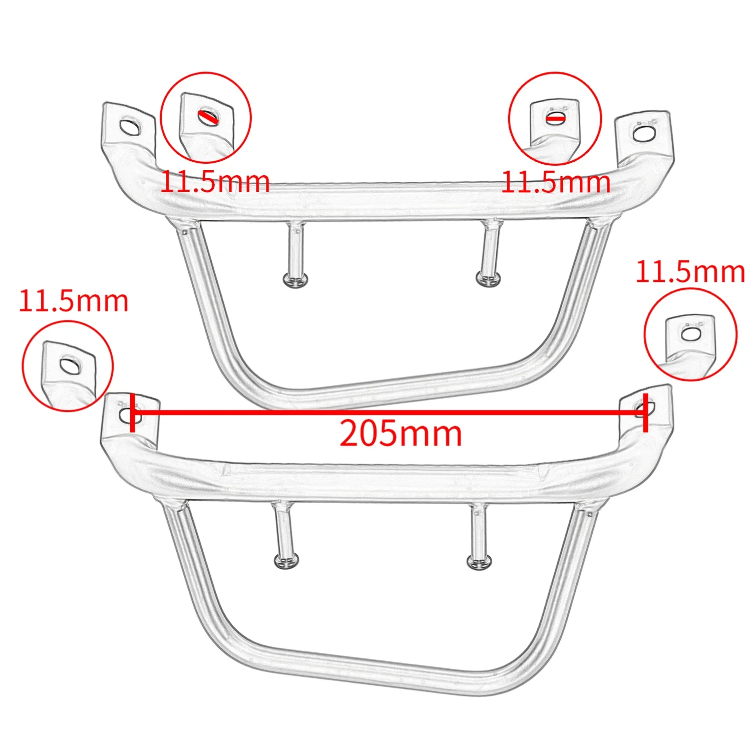 Motorcycle Front Luggage Rack Bracket Foot Pedal Holder for Vespa Primavera Sprint 50 125 2014-2022 Carbon Black Accessories