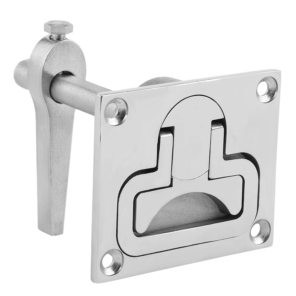 Stainless Steel Flush Mount Floor Lock Hatch Latch (Hardware Accessory) - for Marine Boat - Durable Marine Hardware