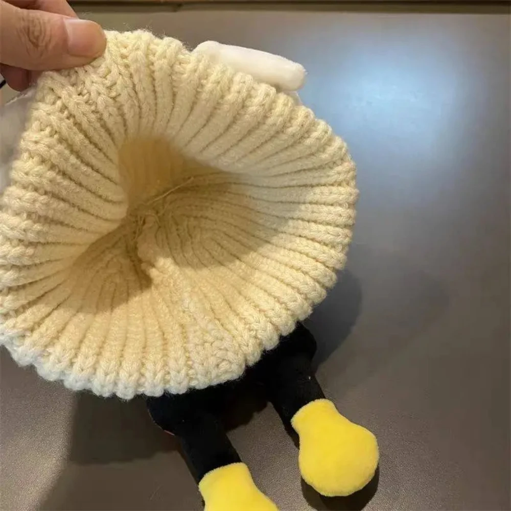 ديزني ميكي ماوس قبعة متماسكة مع آذان لطيف ميكي ماوس الهيب هوب قبعة مع تصميم الكرتون قبعة الشتاء الدافئة والرياح MINISO