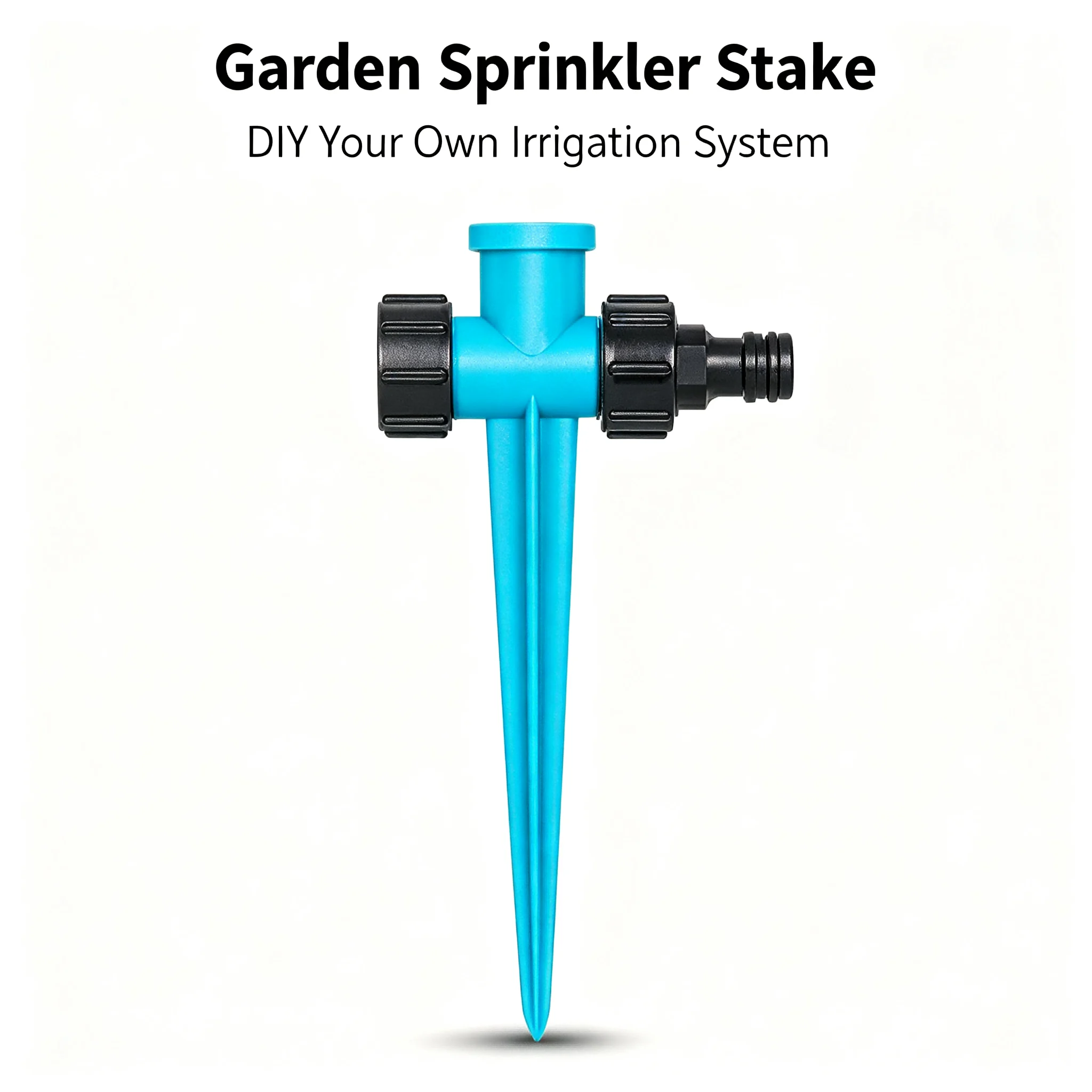 Outdoor Sprinkler Ground Stake Made of ABS and Rubber for 1/For 4 Inch 3/8 Inch 1/2 Inch Hose Irrigation Systems