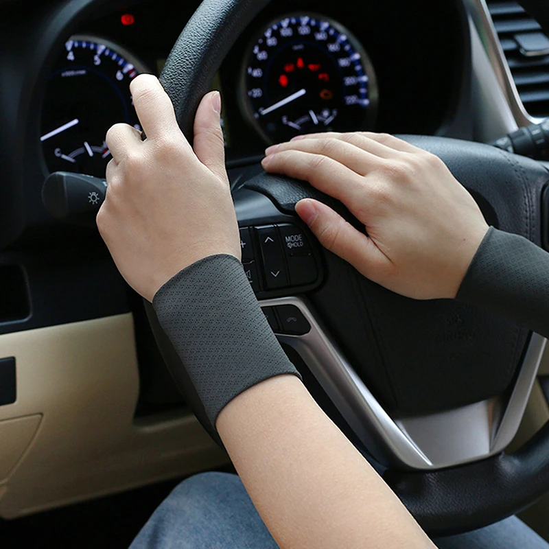 1Pair Elastic Wristband Breathable Summer Ice Silk Cooling Sweat-absorbent Sports Cycling Running Wrist Straps