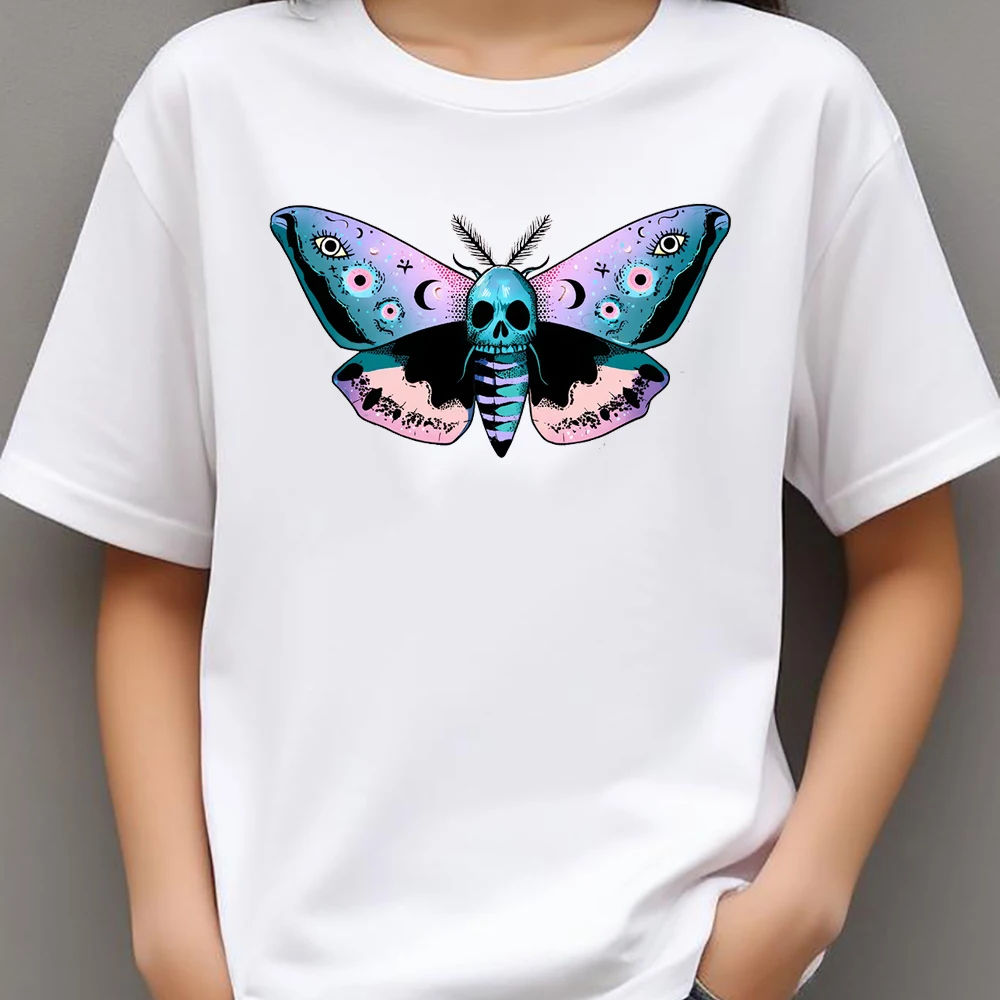 25CM Pretty Creepy Goth Eyes Ghost Moth Heat Transfer Patches For Clothes DIY A-Level Washable Shirt Iron-on Thermal Stickers