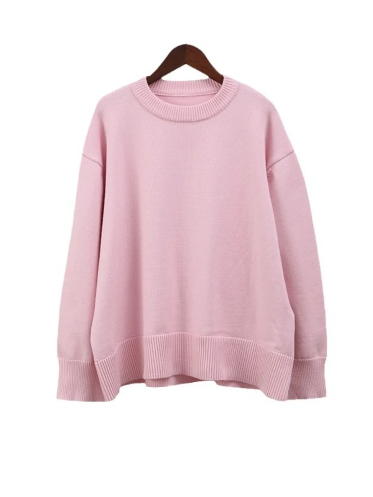 Zoete roze ronde Ne Pullover Sweater Winter New Sle Long Sve gebreide top voor jonge vrouwen woon-werkverkeer Sle Faion