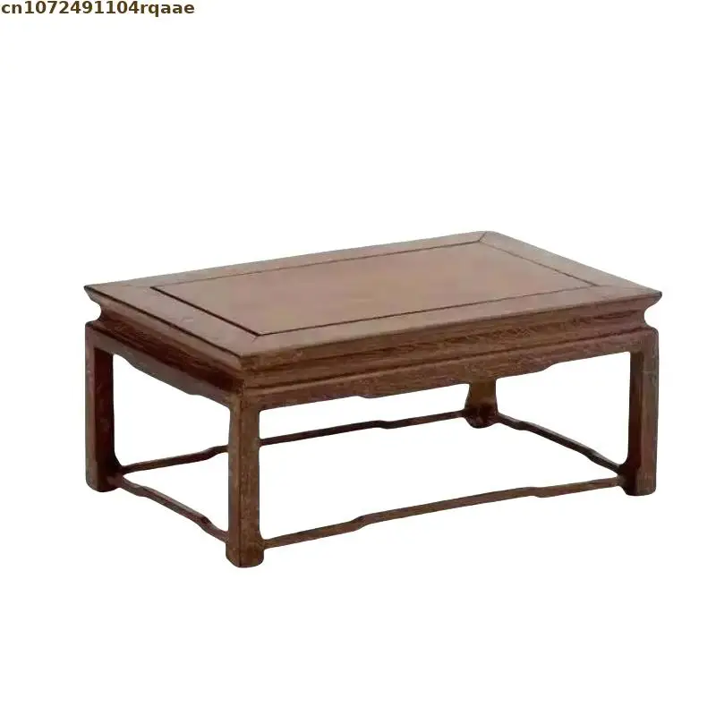 

Miniature Wooden Base Coffee Tea Sets Pedestal Figurines Vase Flower Pot Sorting Table Display Stand Bonsai Plant Decor Shelf