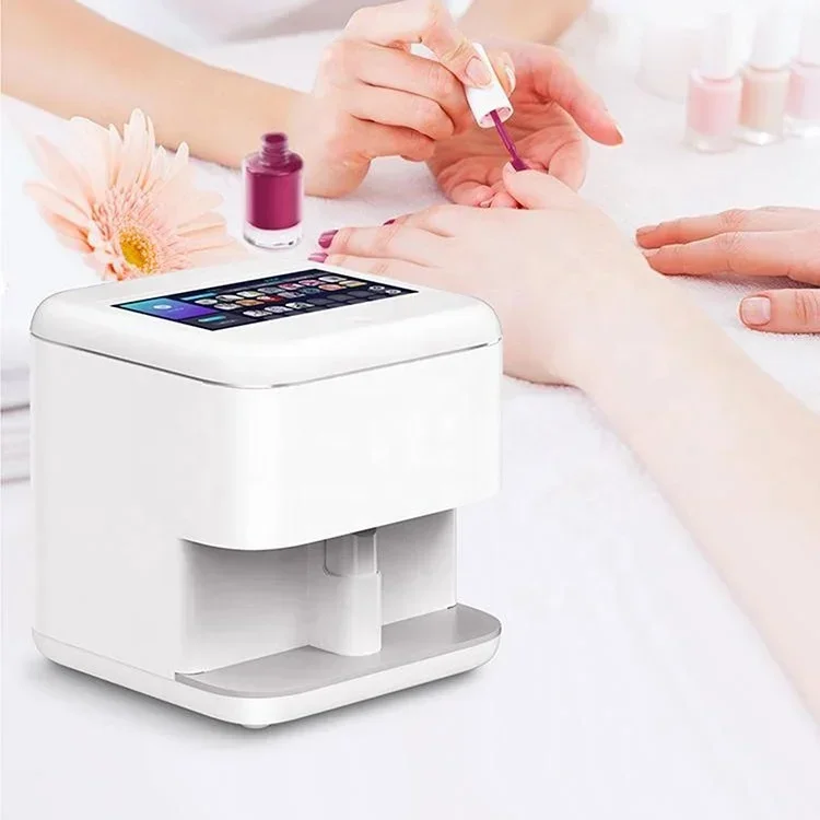 

Home And Use 3D Digital Nail Art Photo Drawing DIY Nail Painting Machine ANJOU Automatic 3D Nail Printer For Sales