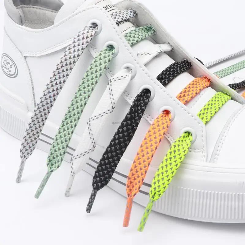 Lacets Plats Colorés pour Baskets, 1 Paire, 100/120/140/160cm