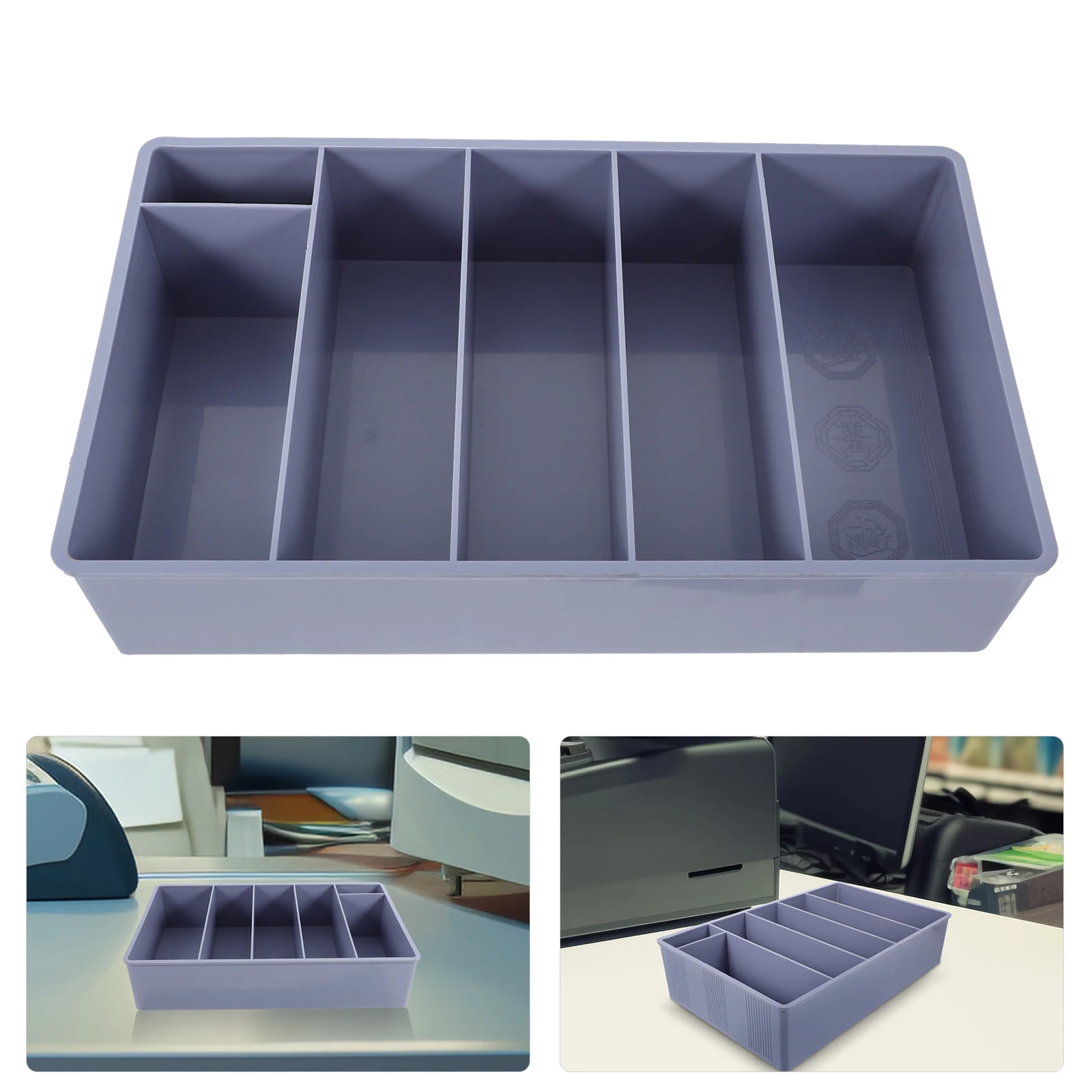 

Organizer Bins Vertical Cash Register Box Tray for Bills Replace Drawer Organiser Grey Plastic Trays