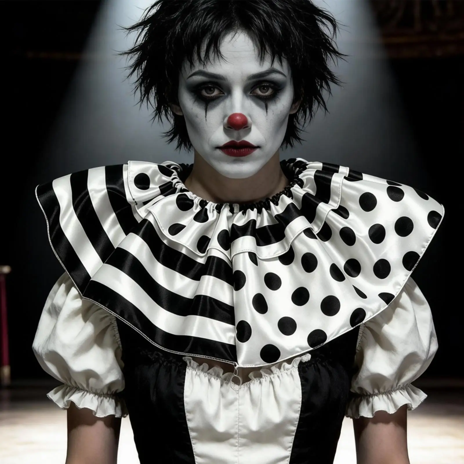 Clown Neck Adjustable Halloween Costume for Festival Role Play Operas Concerts