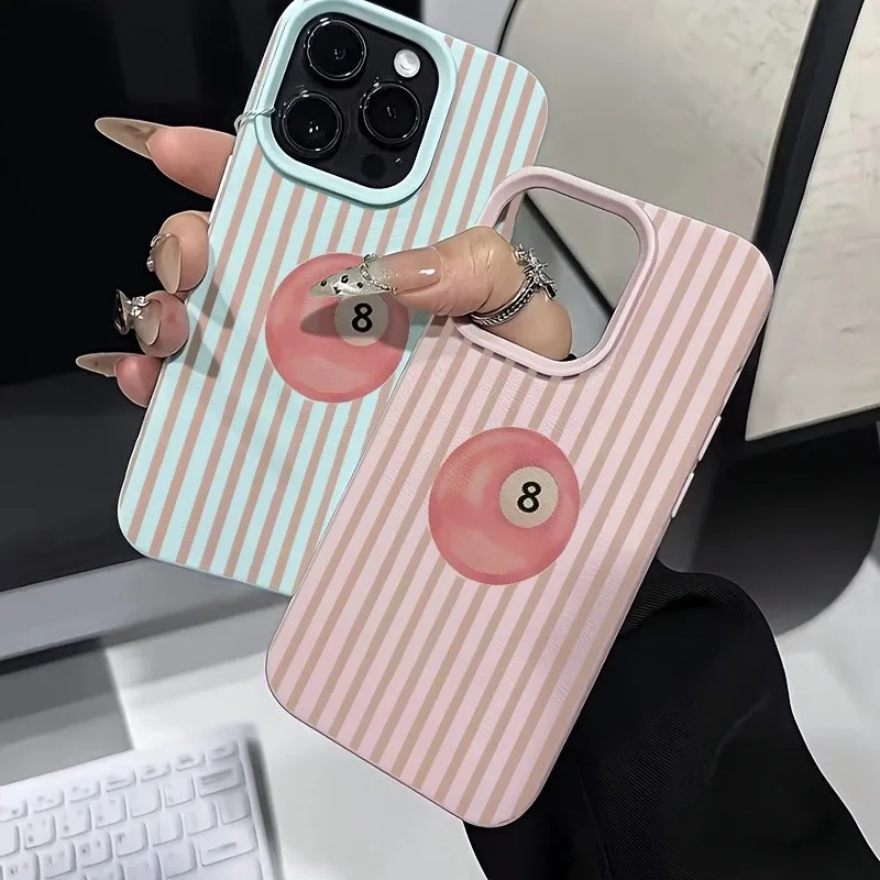 Striped 8 Billiard Ball Case For Samsung A05S A06 A07 A15 A16 A17 A34 A35 A53 A54 A55 S23 S24 FE S25 S26 Ultra A26 A36 A56 Case