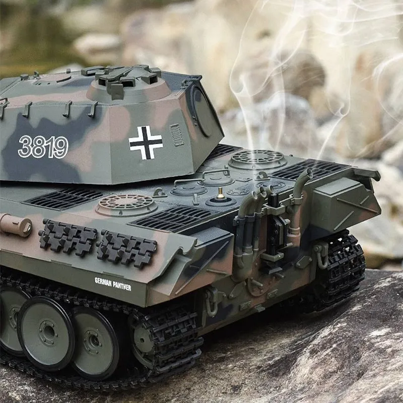 Henglong 1:16 zbiornik RC 3819-1 metalowy zabawka samochód gąsienicowy 2.4Ghz może zostać uruchomiony przeciwko model wojskowy wojny