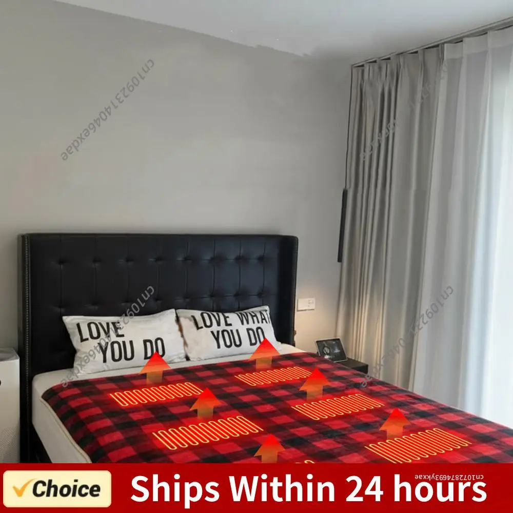 

Электрические грелки для улицы с 6 зонами нагрева, водонепроницаемый электрический теплый коврик для сна, для кемпинга, походов и активного отдыха на природе