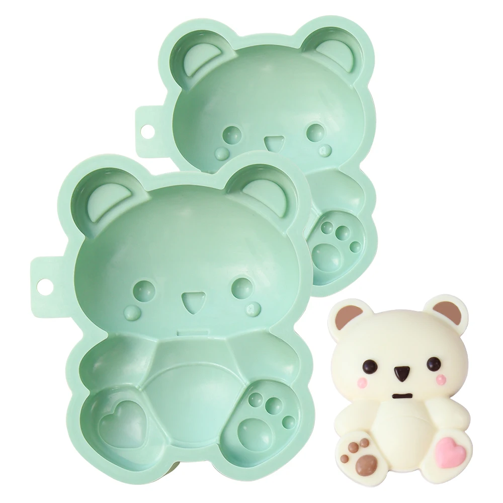 

1PC Large Teddy Bear Cake Decorating Silicone Mold Cute Chocolate Candy Fondant Mold - Kitchen Baking Tools for Cupcakes Mousse