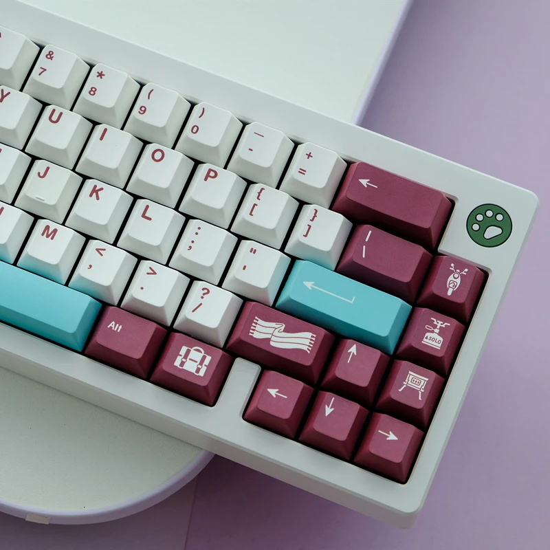 1 Set GMK Yuru Keycaps PBT Dye Subbed Key Caps Cherry Profile Keycap For Keychron Q1 Q2 K2 65% 75% Anne GH60 GK64 Poker