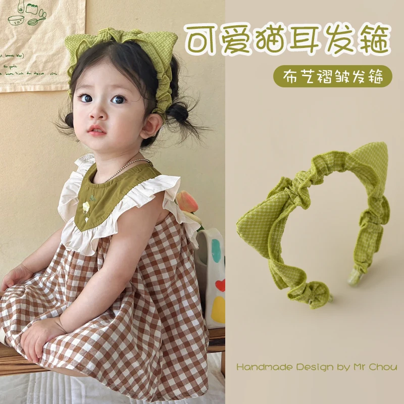 

Cute Baby Girl Headband Non-tightening Green Children's Hairband Infant Toddler Baby Hairpin Hair Accessory