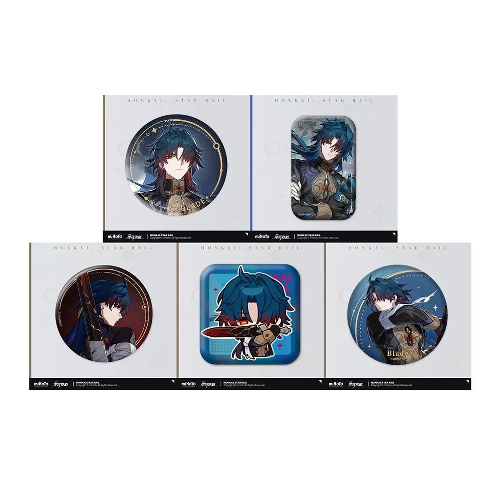 Sunsyea Honkai Star Rail Official Merch miHoYo Original Authentic Theme Series Blade Badge 5 Pieces (Replaceable)