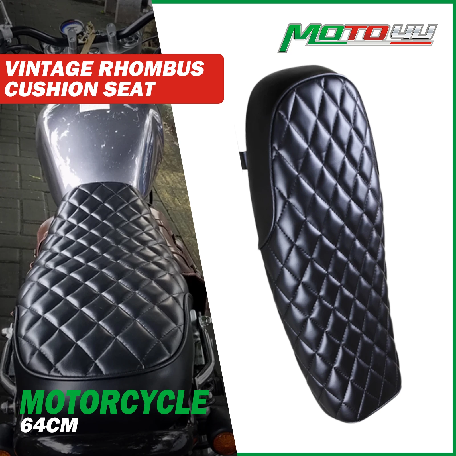 

Motorcycle Vintage Saddle Seat 64cm Universal Cafe Racer Seat For SuzuKi GS For Yamaha XJ For Honda MASH125 MASH20 MUTT125