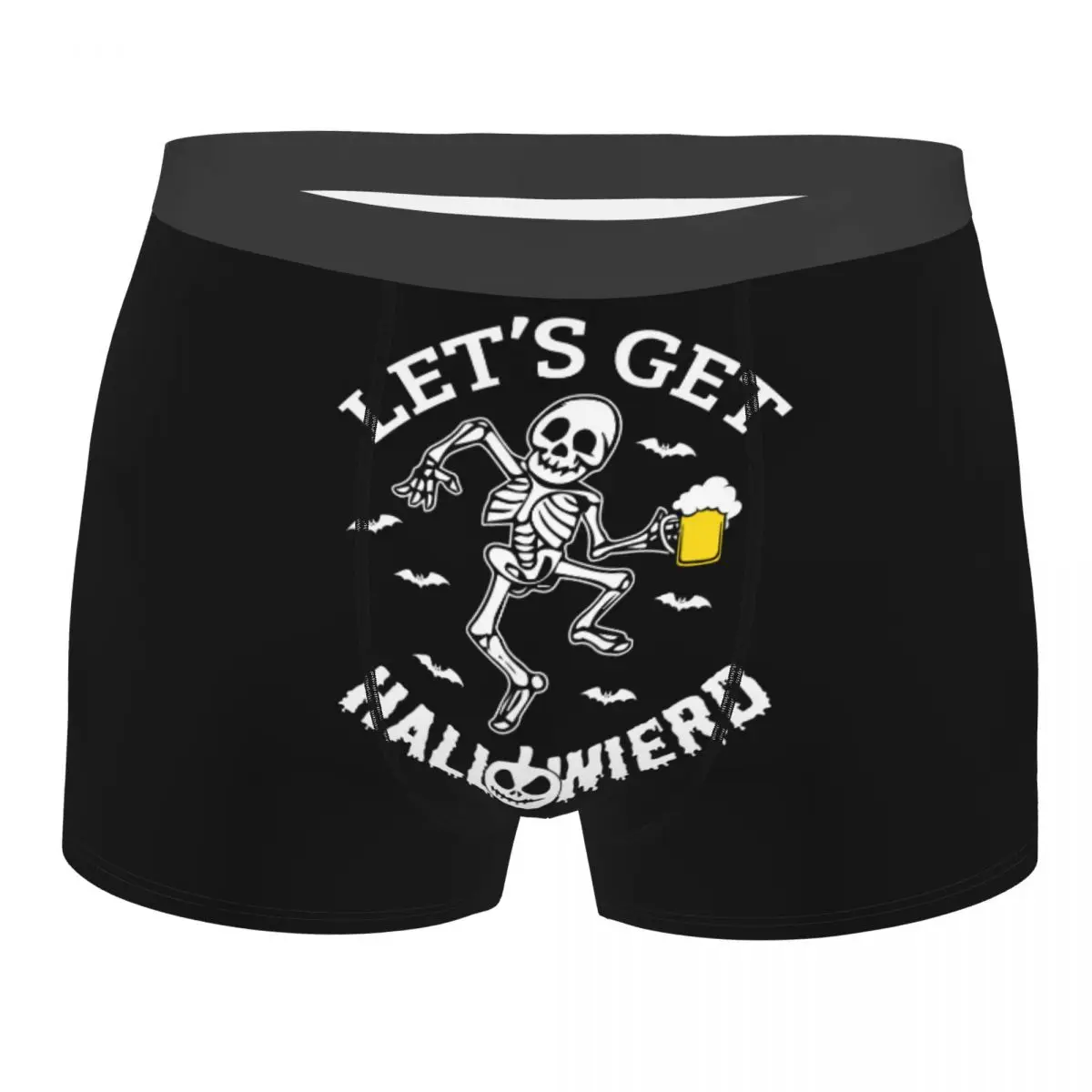 Custom Halloween Lets Get Halloweird Skeleton Boxer Shorts For Homme 3D Print Underwear Panties Briefs Breathable Underpants