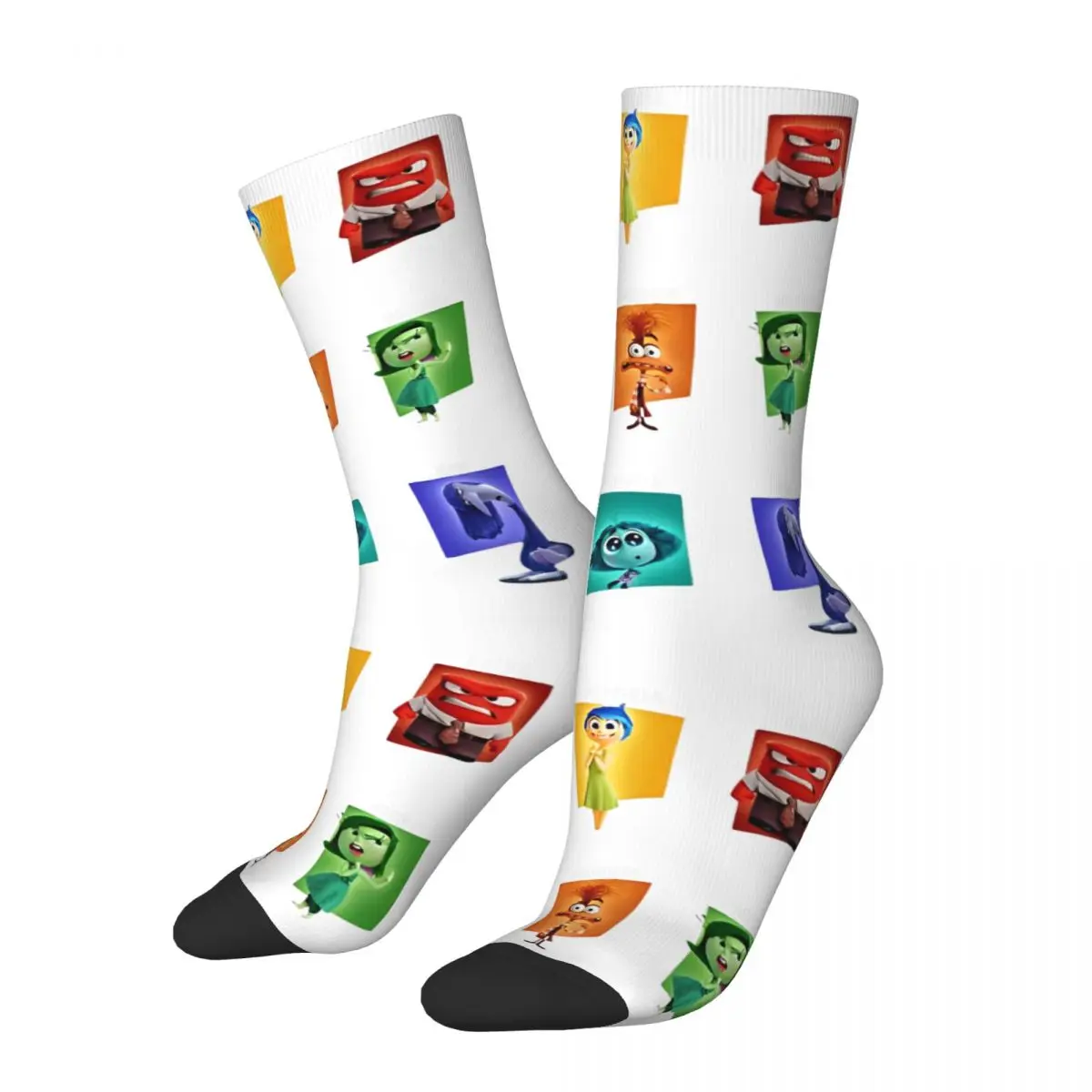 EMOTIONS-Chaussettes Harajuku en polyester pour hommes et femmes, bas de sport à l'envers, mode printemps, été, automne, hiver