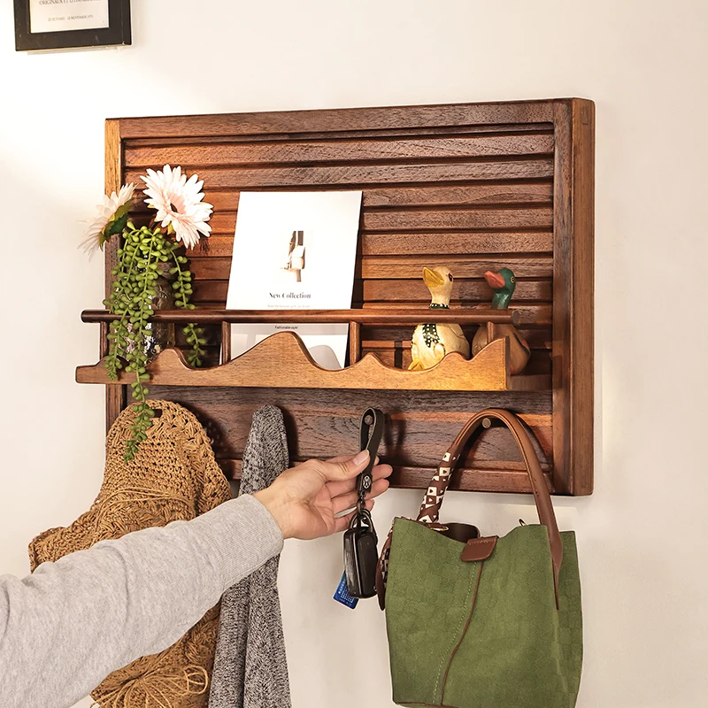 

Wooden Electrical Meter Box, Decorative Power Panel, Chinese Art Storage Rack, Stylish Electrical Box Wall Art for Home Use