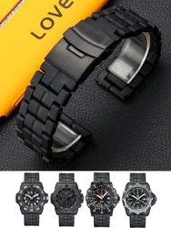 For Luminox Plastic Steel Strap Men's Anti-Allergy Outdoor Safety Waterproof 3051 3080 3150 8800 23mm Carbon Fiber Accessories