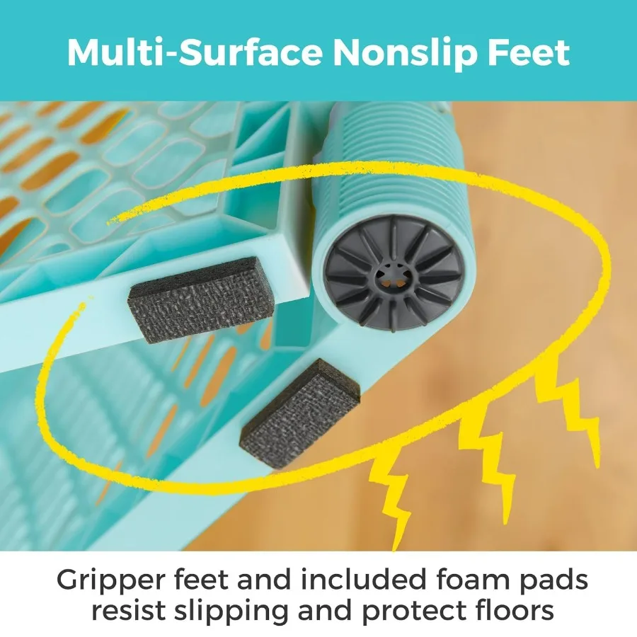 Patio de juegos para bebés Superyard: parque infantil independiente de 6 paneles para uso en interiores o exteriores que incluye hasta 18,5 pies cuadrados y 26 pulgadas