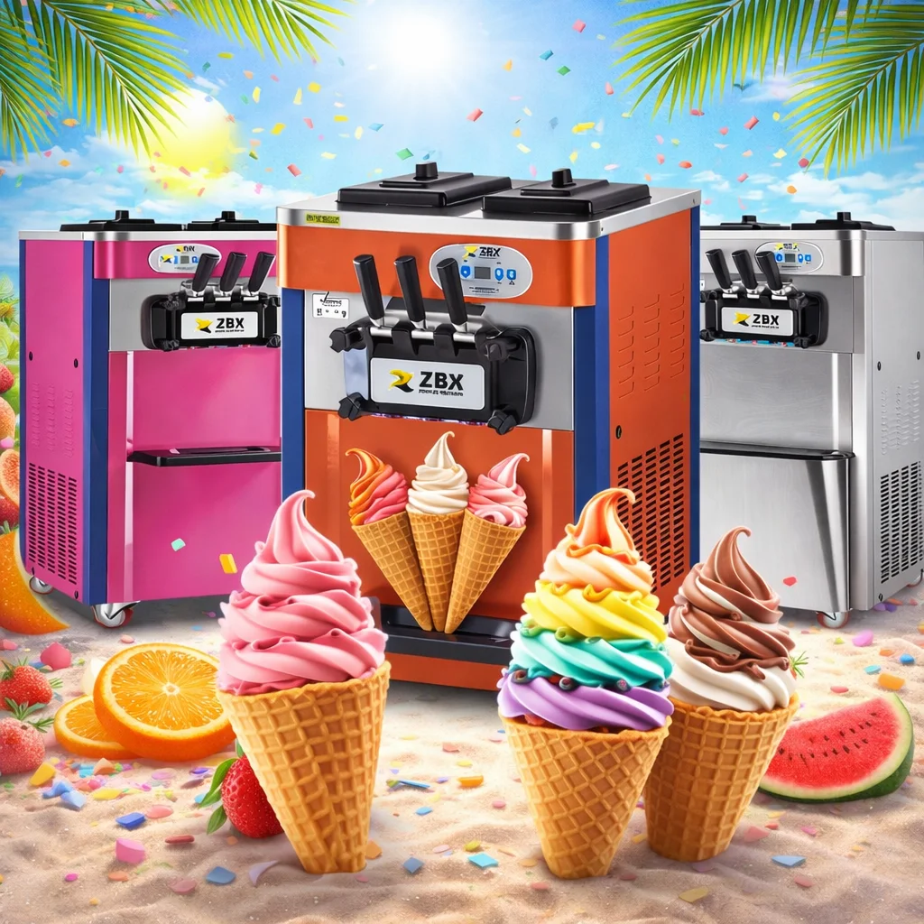 2+1 Mixed Flavor Yogurt Milk High Productivity Counter Top Soft Serve Ice Cream Making Machine Commercial Ice Cream Maker