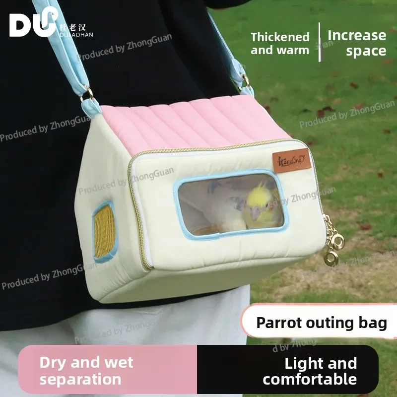 

Autumn Winter Cockatiel Outdoor Portable Bird Bag Warm Bird Cage Parrot Outdoor Bag Parrot Outdoor Cage