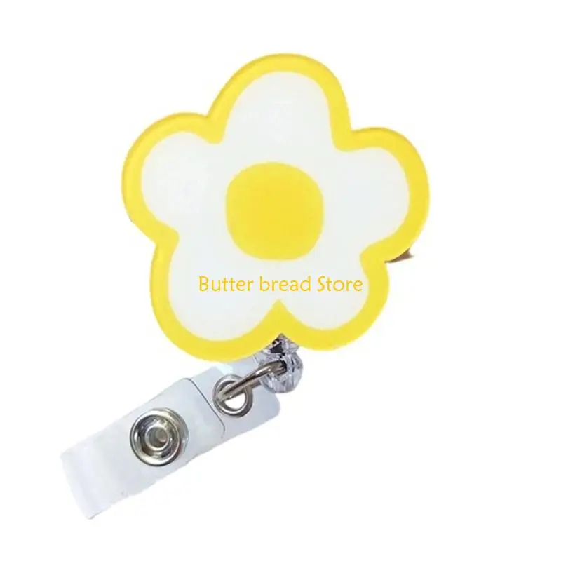W89C Mechanism Badge Reels Artistic Elastic Lanyard For Workplace Convenience