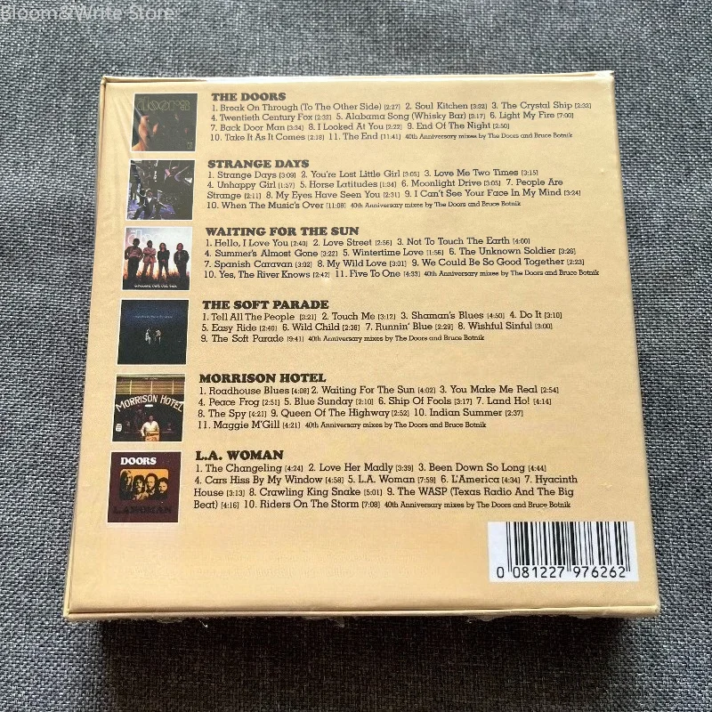 Classic Rock Bands The-Doors LA Woman Morrison Hotel and Other Albums 6CD Set Music Record Walkman Party Music Collection