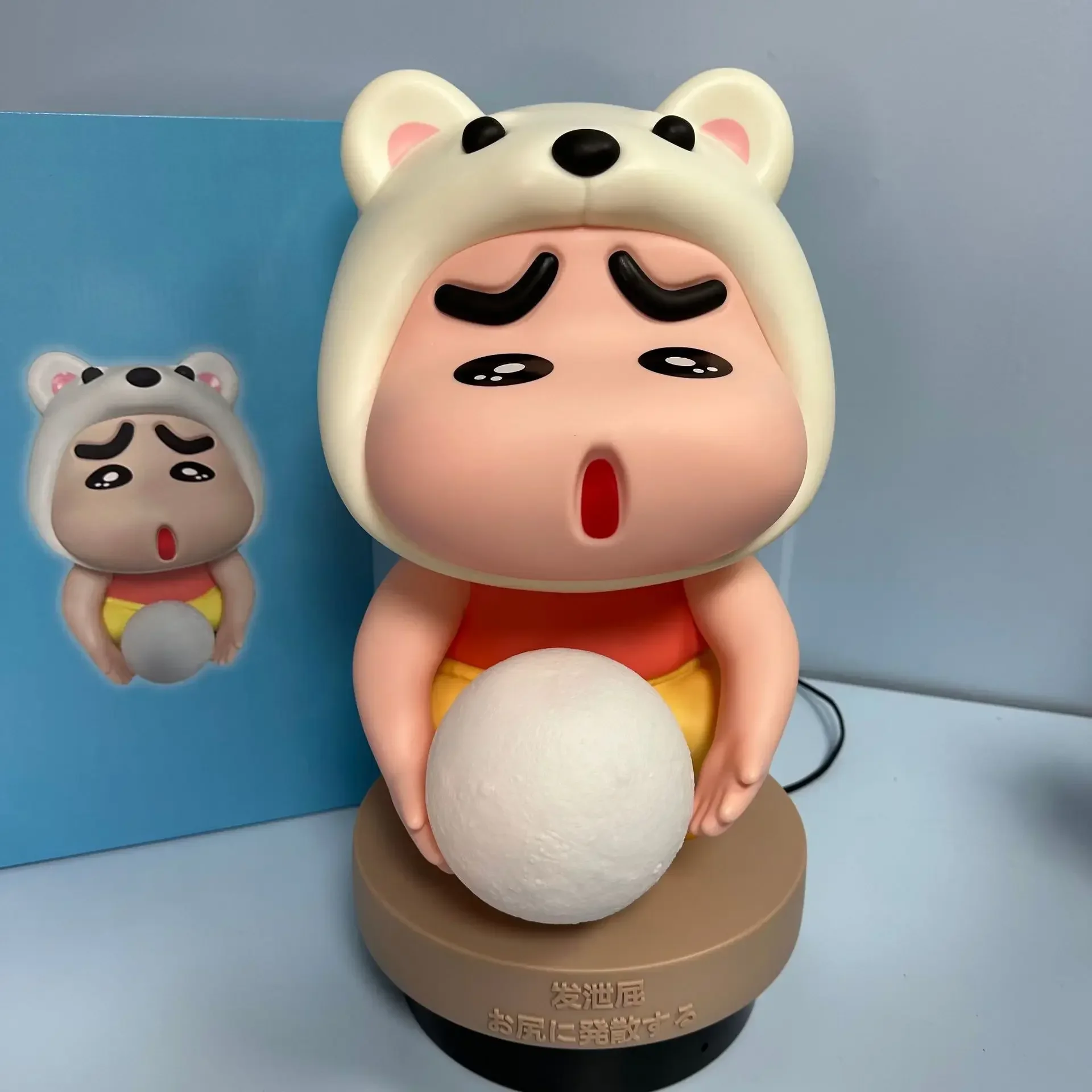 42cm Crayon Shin-chan Anime Surrounding Large Lunar Shin-chan Luminous Cartoon Model Handheld Decoration Collection Edition Toy