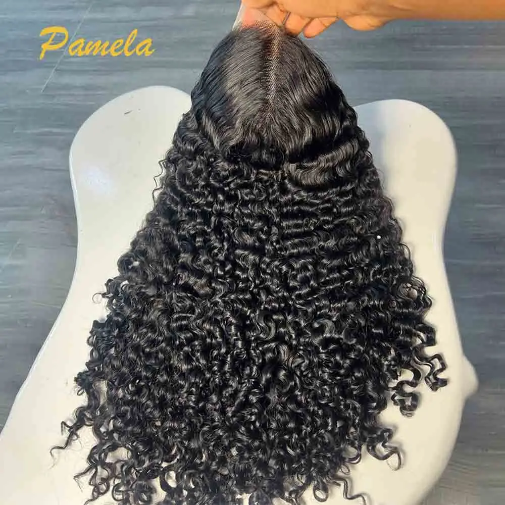 

30inch 250% Density Burmese Curly Wig 13x4 HD Transparent Lace Frontal Glueless Wig Human Hair Preplucked Ready To Wear